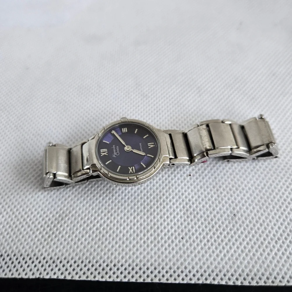Alexandre Christie 8053L Watch Womens Silver Blue Dial Sapphire 5.5